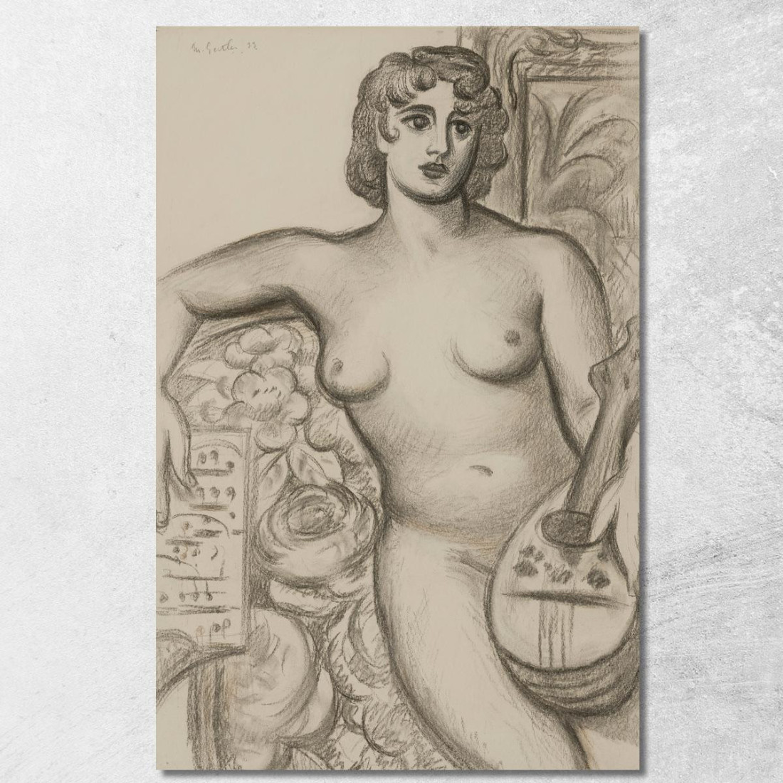 Nudo Seduto Mark Gertler mgr22 quadro stampato su tela Nudo Seduto Mark Gertler mgr22 quadro stampato su tela