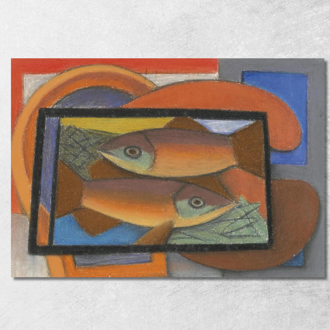 Studio Per Pesci In Teca Di Vetro Mark Gertler mgr28 quadro stampato su tela Studio Per Pesci In Teca Di Vetro Mark Gertler mgr28 quadro stampato su tela