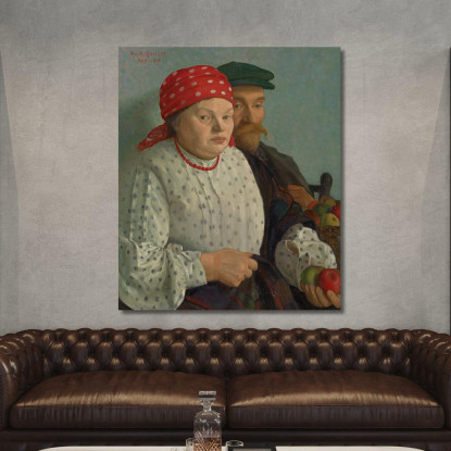 La Donna Della Mela E Suo Marito Mark Gertler mgr30 quadro stampato su tela