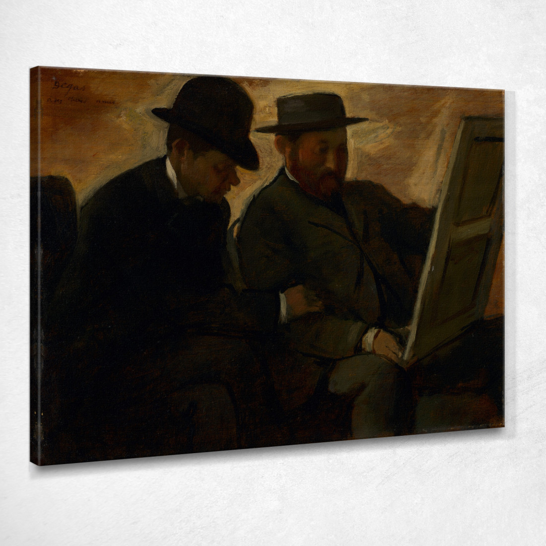 Paul Lafond E Alphonse Cherfils Esaminano Un Dipinto Edgar Degas edg221 quadro stampato su tela Paul Lafond E Alphonse Cherfils Esaminano Un Dipinto Edgar Degas edg221 quadro stampato su tela