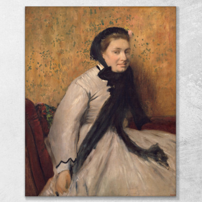 Ritratto Di Una Donna In Grigio Edgar Degas edg227 quadro stampato su tela