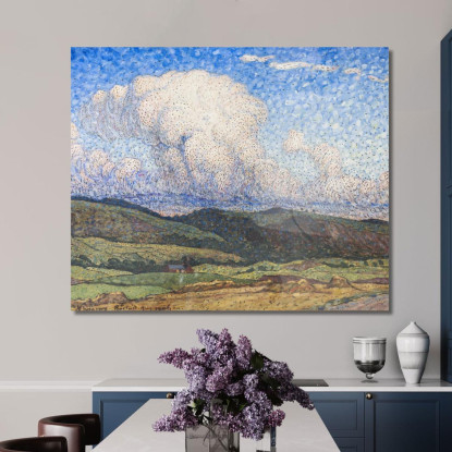 Nuvole Illuminate Dal Sole Nils Kreuger nkr53 quadro stampato su tela