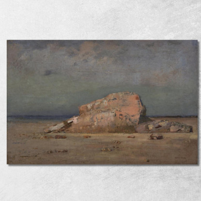 Una Roccia Color Rosa Odilon Redon ord2 quadro stampato su tela