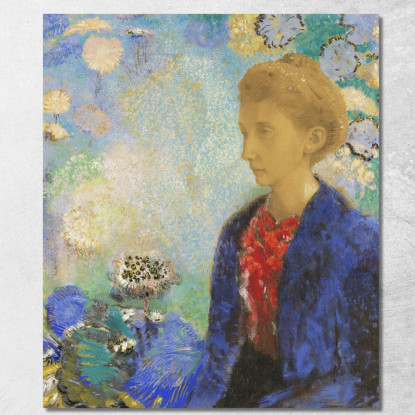 Baronessa De Domecy Odilon Redon ord8 quadro stampato su tela