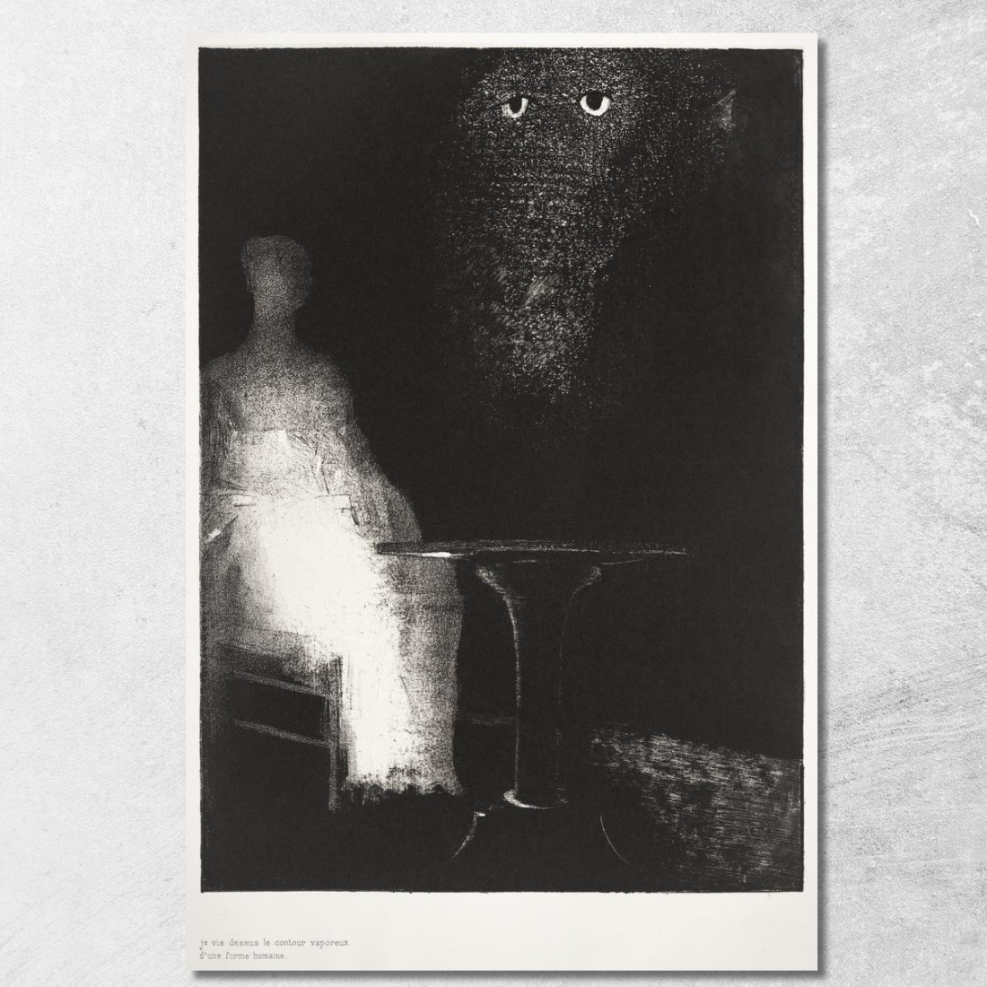 Sotto Ho Visto I Contorni Vaporosi Di Un Essere Umano Odilon Redon ord9 quadro stampato su tela Sotto Ho Visto I Contorni Vaporosi Di Un Essere Umano Odilon Redon ord9 quadro stampato su tela