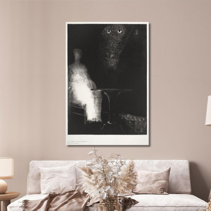 Sotto Ho Visto I Contorni Vaporosi Di Un Essere Umano Odilon Redon ord9 quadro stampato su tela
