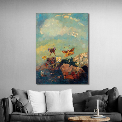 Farfalle Odilon Redon ord14 quadro stampato su tela