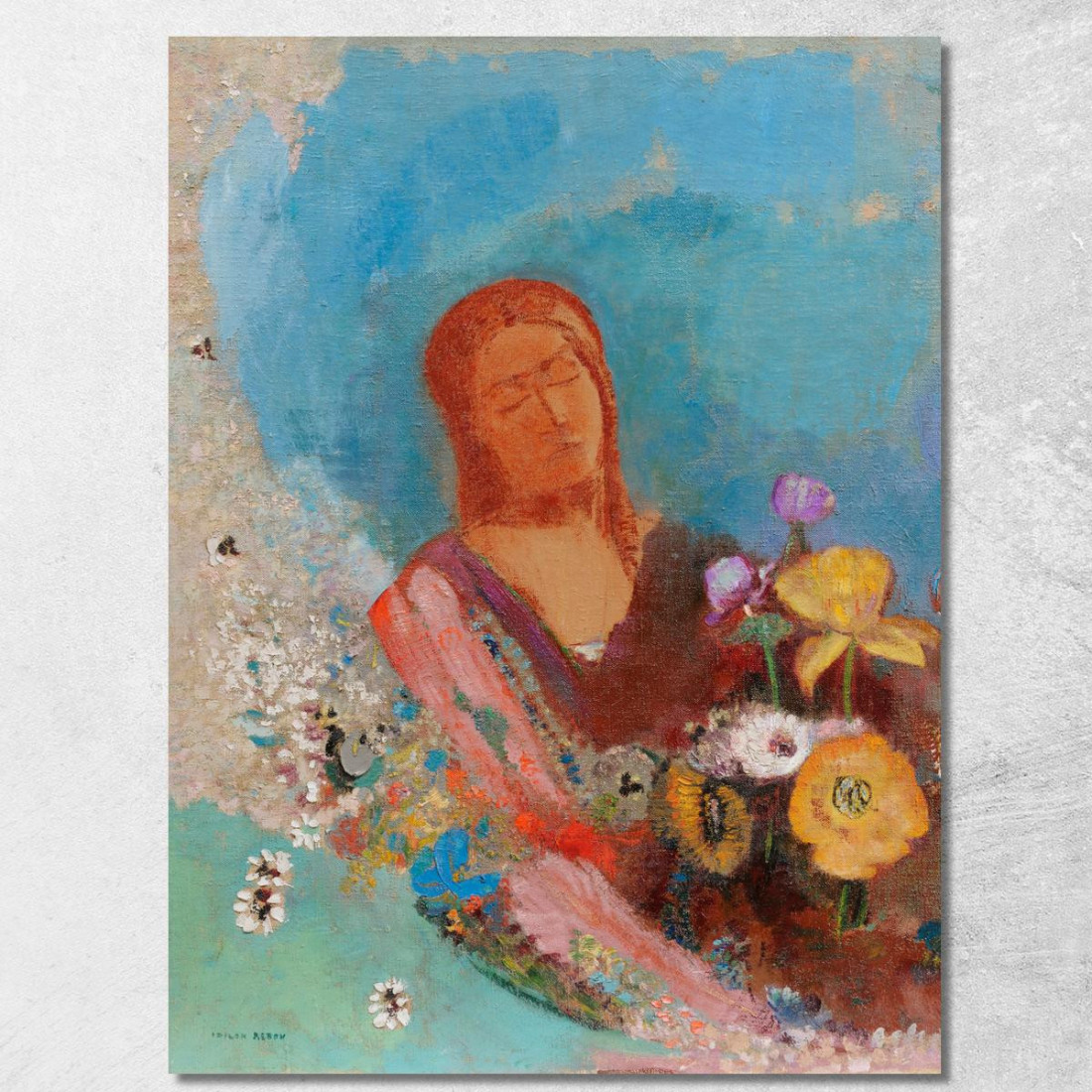 Occhi Chiusi Odilon Redon ord17 quadro stampato su tela Occhi Chiusi Odilon Redon ord17 quadro stampato su tela