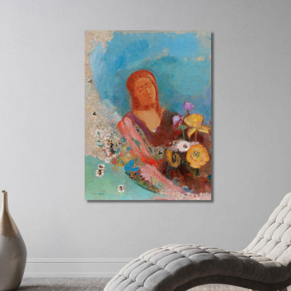 Occhi Chiusi Odilon Redon ord17 quadro stampato su tela