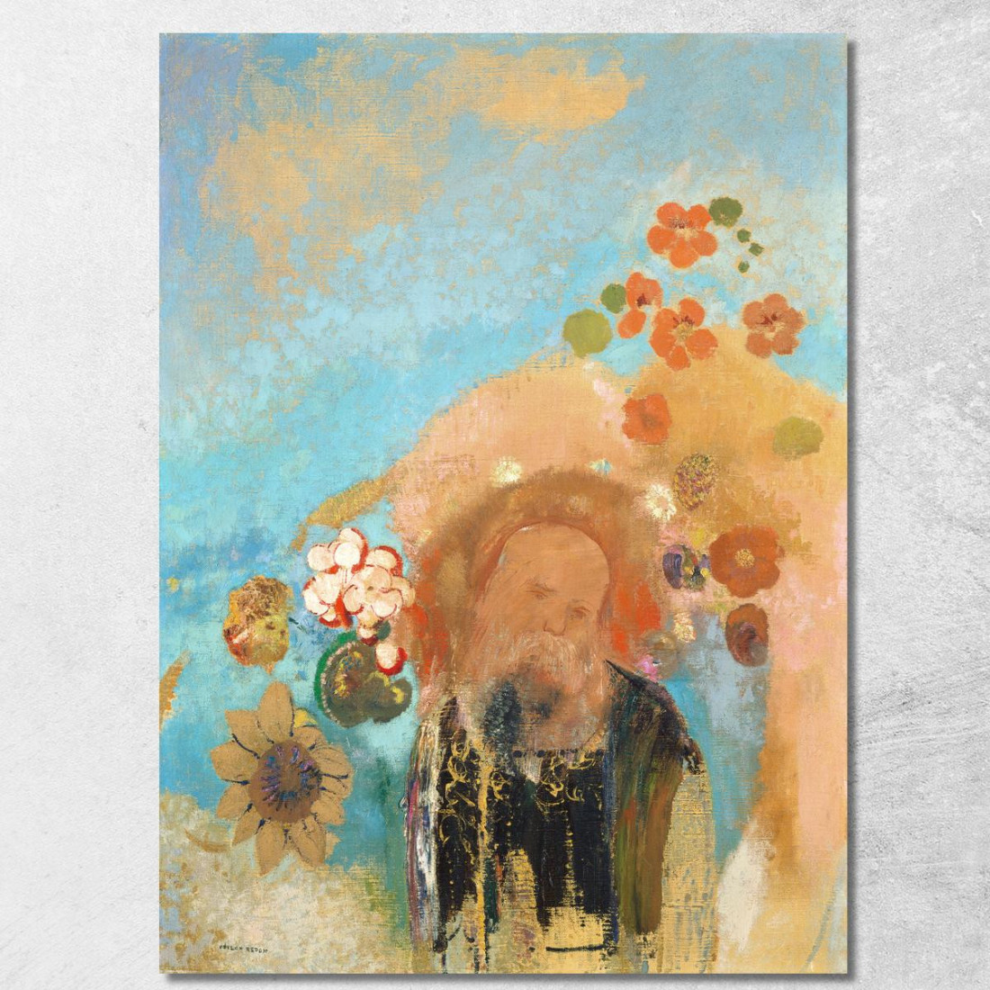 Evocazione Di Roussel Odilon Redon ord21 quadro stampato su tela Evocazione Di Roussel Odilon Redon ord21 quadro stampato su tela