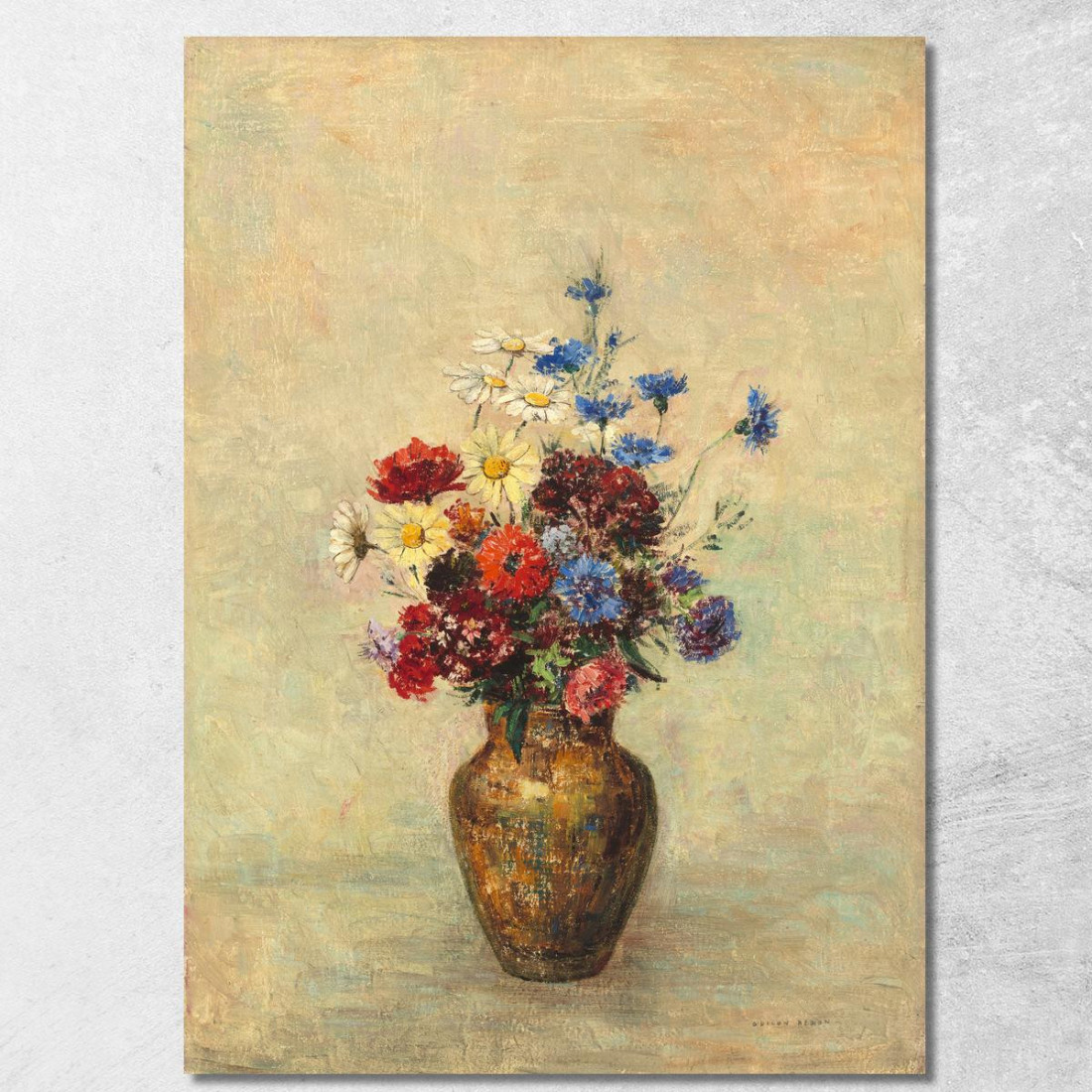 Fiori In Un Vaso Odilon Redon ord24 quadro stampato su tela Fiori In Un Vaso Odilon Redon ord24 quadro stampato su tela