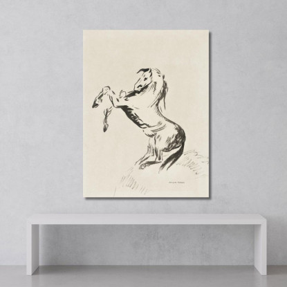 Cavallo Che Salta Sulle Nuvole Pegaso Odilon Redon ord33 quadro stampato su tela
