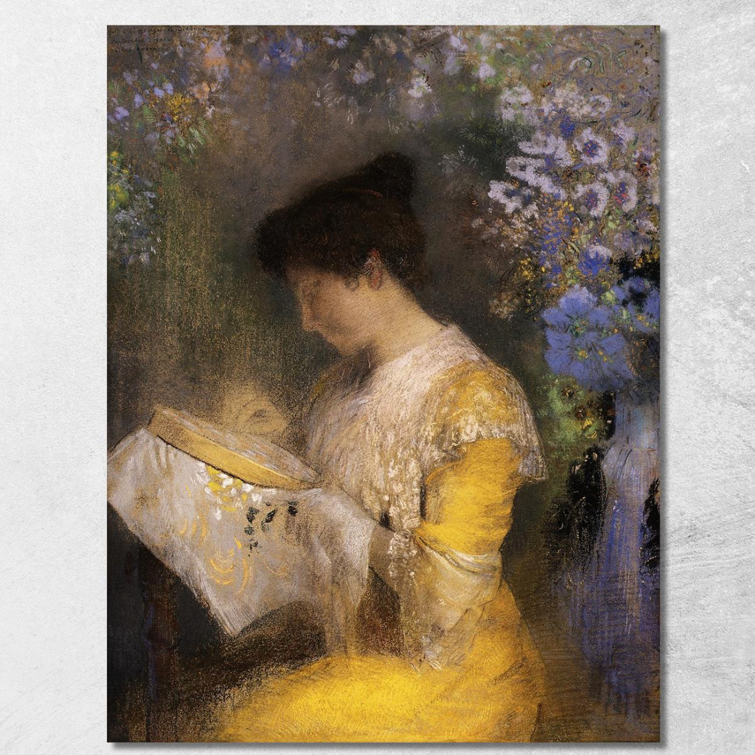 Madame Arthur Fontaine Marie Escudier Odilon Redon ord43 quadro stampato su tela Madame Arthur Fontaine Marie Escudier Odilon Redon ord43 quadro stampato su tela