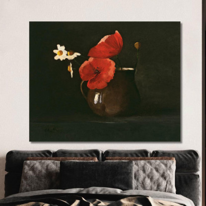 Papaveri E Margherite Odilon Redon ord57 quadro stampato su tela