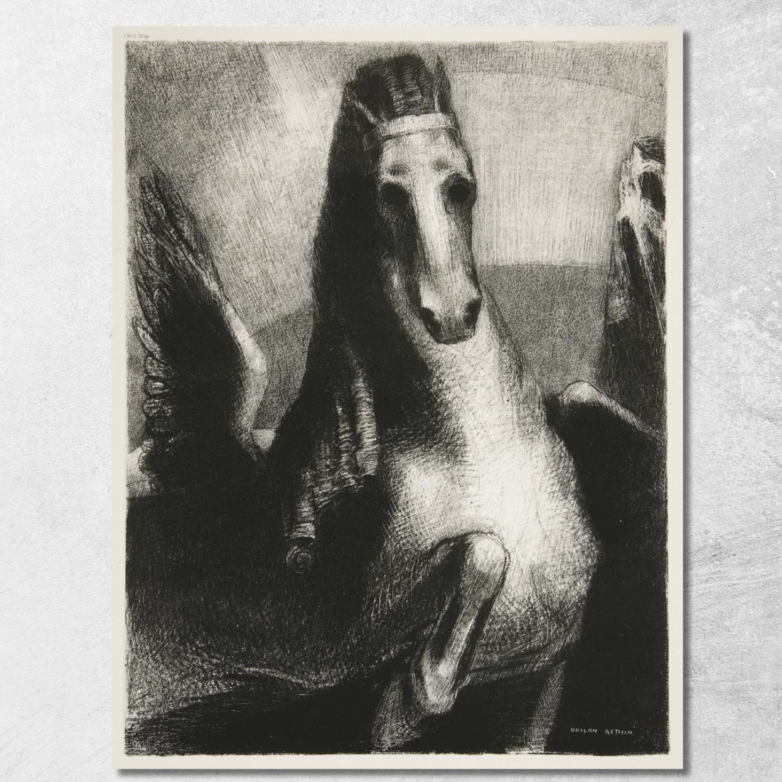 L'Ala Odilon Redon ord81 quadro stampato su tela L'Ala Odilon Redon ord81 quadro stampato su tela