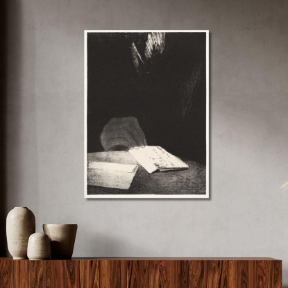 A Quanto Pare Ha Una Mano Di Carne E Sangue Proprio Come La Mia Odilon Redon ord82 quadro stampato su tela
