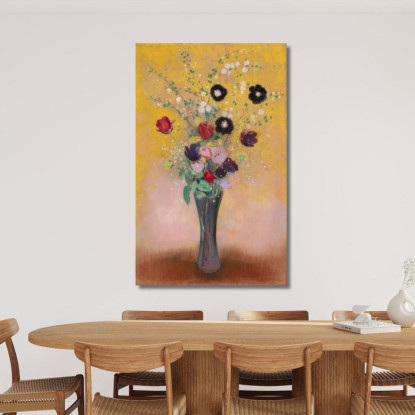 Vaso Di Fiori Odilon Redon ord84 quadro stampato su tela