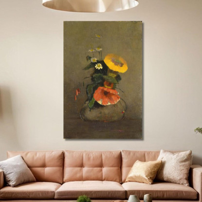 Vaso Di Fiori 3 Odilon Redon ord87 quadro stampato su tela