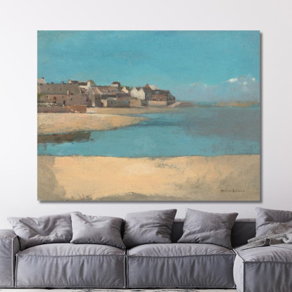 Villaggio Sul Mare In Bretagna Odilon Redon ord90 quadro stampato su tela