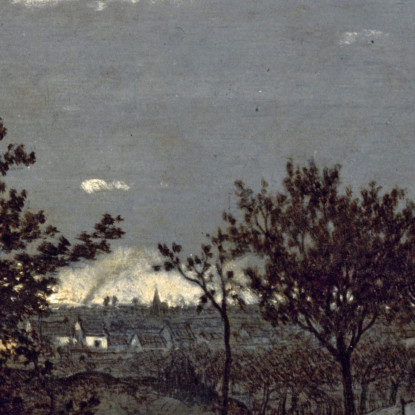 La Campagna Dell'Alba Théodore Rousseau trs13 quadro stampato su tela