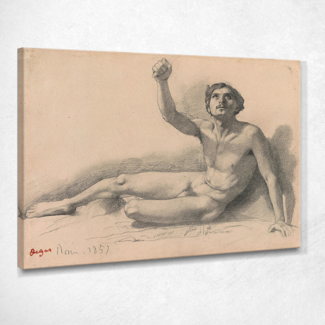 Studio Di Un Nudo Maschile Edgar Degas edg251 quadro stampato su tela