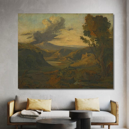 Paesaggio Alvernia Théodore Rousseau trs16 quadro stampato su tela