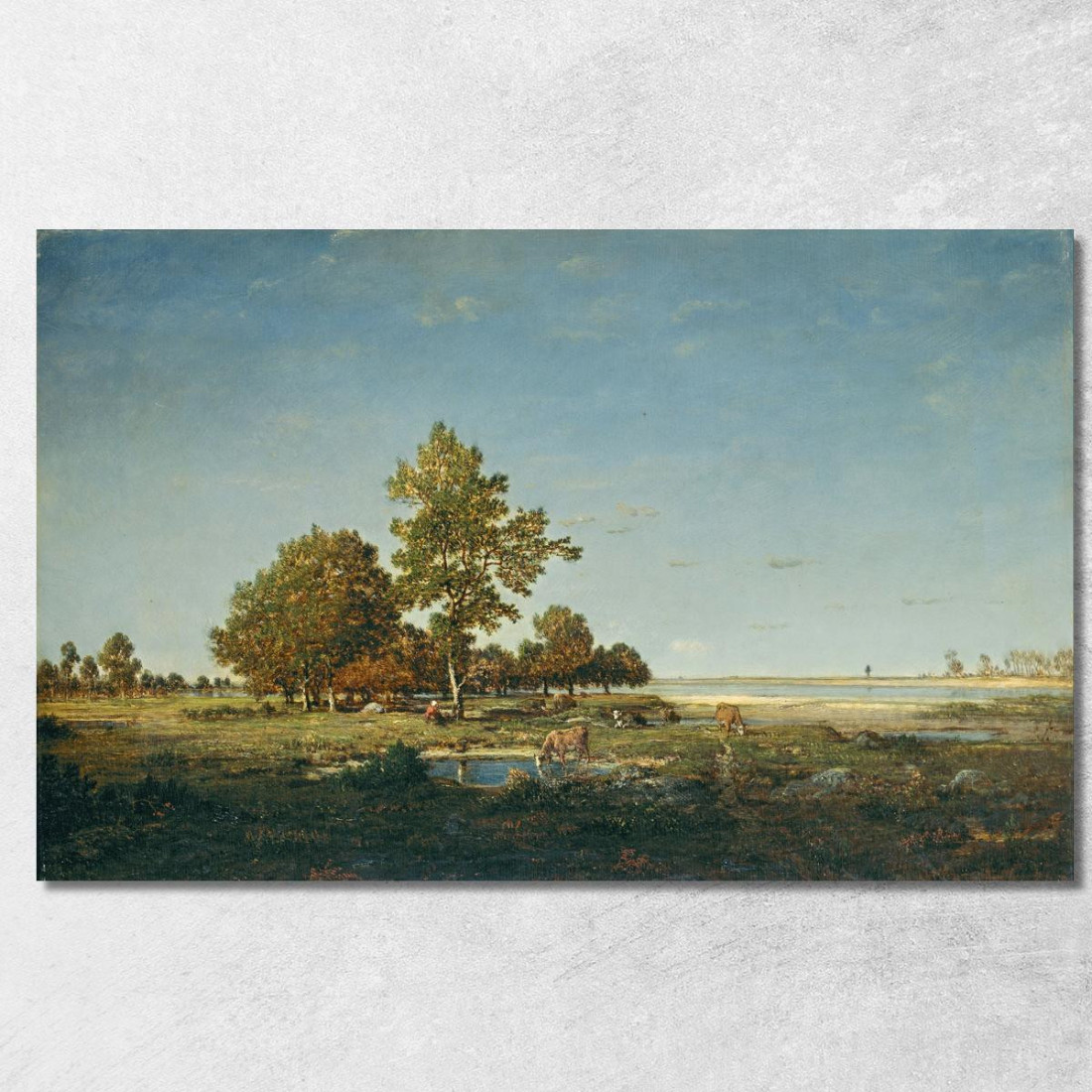 Paesaggio Con Un Gruppo Di Alberi Théodore Rousseau trs17 quadro stampato su tela Paesaggio Con Un Gruppo Di Alberi Théodore Rousseau trs17 quadro stampato su tela