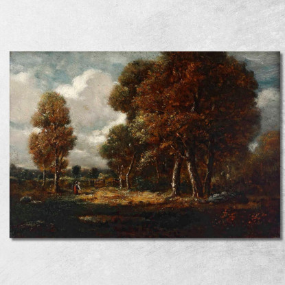 Paesaggio Con Figure Théodore Rousseau trs19 quadro stampato su tela