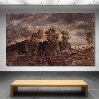 Paesaggio Con Temporali Théodore Rousseau trs21 quadro stampato su tela