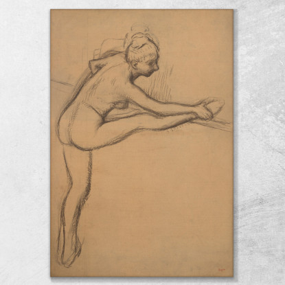 Studio Di Nudo (Ballerina Alla Sbarra) Edgar Degas edg252 quadro stampato su tela