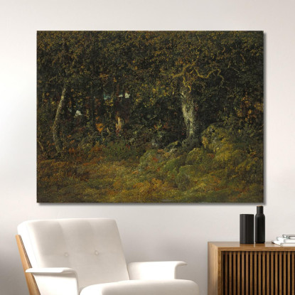 La Quercia Rocciosa Théodore Rousseau trs24 quadro stampato su tela