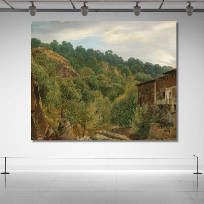 Paesaggio Dell'Alvernia 2 Théodore Rousseau trs28 quadro stampato su tela