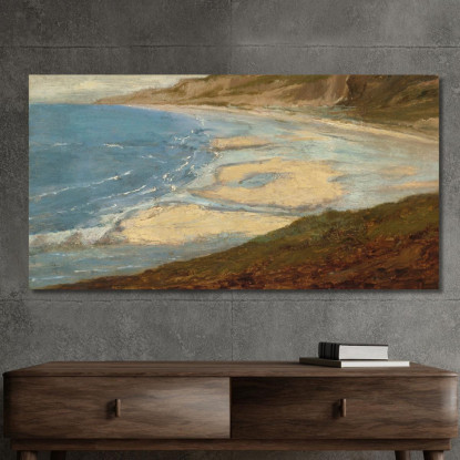 Spiaggia Vicino A Mont-Saint-Michel Théodore Rousseau trs30 quadro stampato su tela