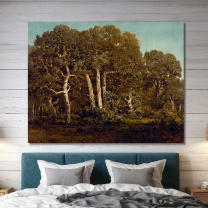 Le Grandi Querce Del Vecchio Bas-Bréau Théodore Rousseau trs38 quadro stampato su tela