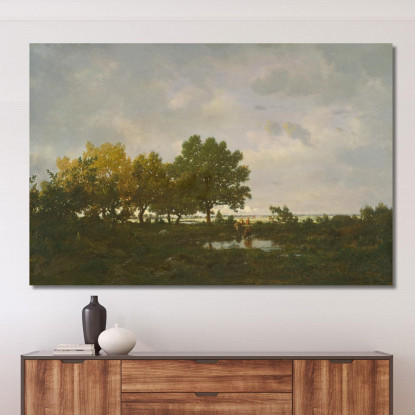 Lo Stagno La Mare Théodore Rousseau trs41 quadro stampato su tela
