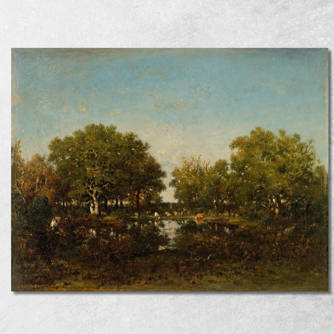 La Memoria Della Piscina Della Foresta Di Chambord Théodore Rousseau trs42 quadro stampato su tela La Memoria Della Piscina Della Foresta Di Chambord Théodore Rousseau trs42 quadro stampato su tela