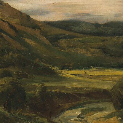Valle E Montagne Dell'Alvernia Théodore Rousseau trs46 quadro stampato su tela