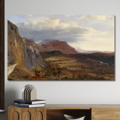 Vista Di Saleve Vicino A Ginevra Théodore Rousseau trs48 quadro stampato su tela
