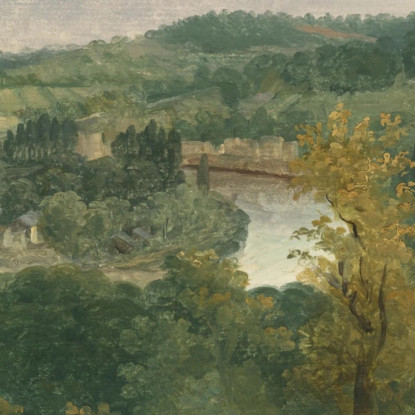 Vista Di Billancourt E Bas Meudon Théodore Rousseau trs50 quadro stampato su tela
