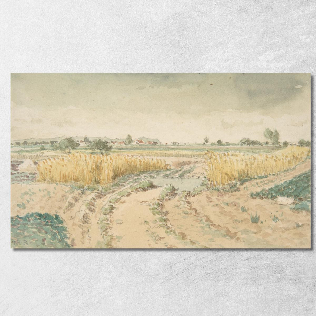 Campi Di Grano Théodore Rousseau trs52 quadro stampato su tela Campi Di Grano Théodore Rousseau trs52 quadro stampato su tela
