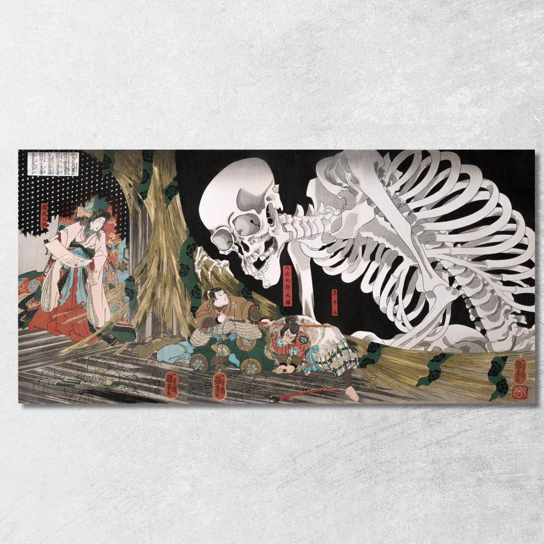 Mitsukuni Sfida Lo Spettro Dello Scheletro Utagawa Kuniyoshi ukn23 quadro stampato su tela Mitsukuni Sfida Lo Spettro Dello Scheletro Utagawa Kuniyoshi ukn23 quadro stampato su tela