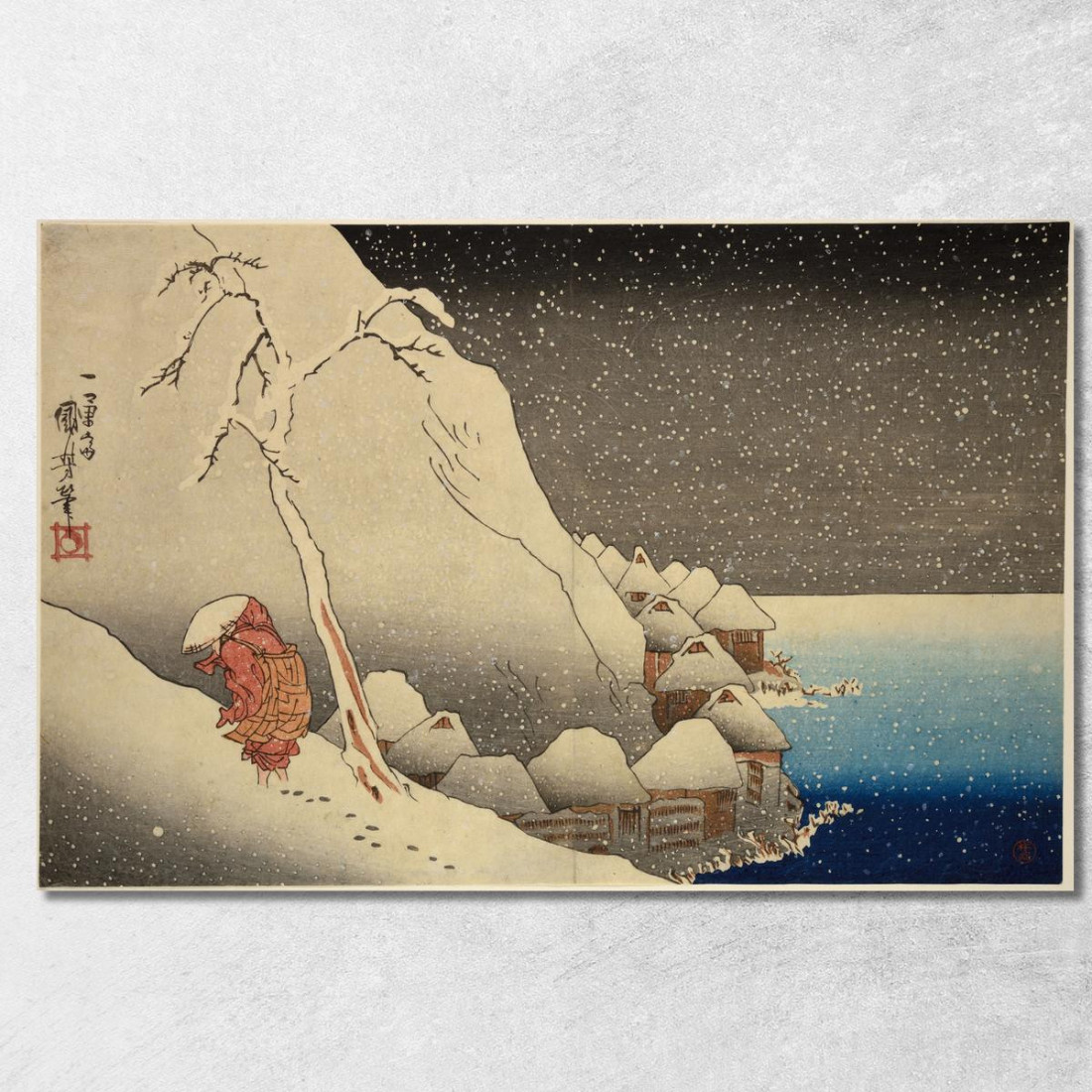 Nichiren Sulle Montagne Di Tsukahara Utagawa Kuniyoshi ukn26 quadro stampato su tela Nichiren Sulle Montagne Di Tsukahara Utagawa Kuniyoshi ukn26 quadro stampato su tela