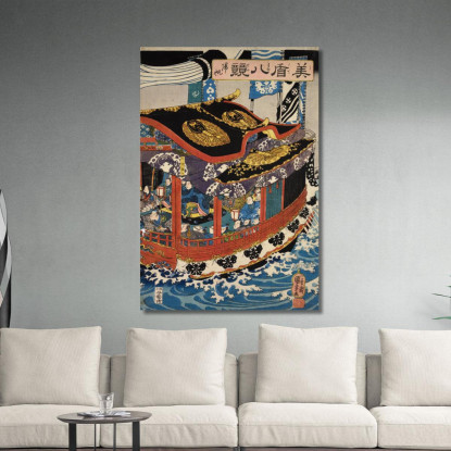 Vele Di Ritorno Utagawa Kuniyoshi ukn31 quadro stampato su tela