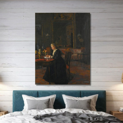 Ritratto Interno Louisa Caroline Elizabeth Hamilton William Orpen wrp20 quadro stampato su tela