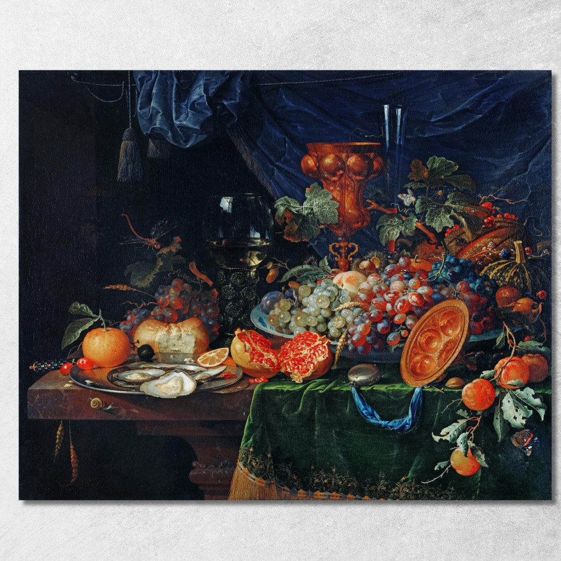 Frutta E Aragosta 2 Abraham Mignon amn2 quadro stampato su tela