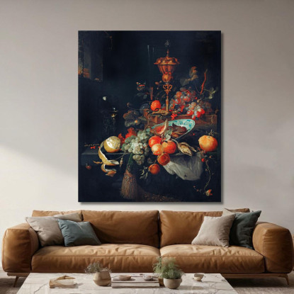 Frutta Abraham Mignon amn5 quadro stampato su tela
