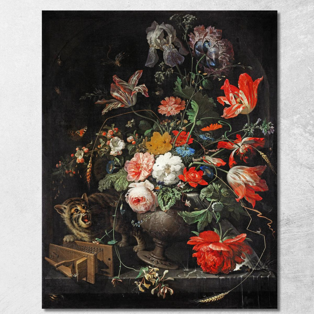 Il Bouquet Rovesciato Abraham Mignon amn7 quadro stampato su tela Il Bouquet Rovesciato Abraham Mignon amn7 quadro stampato su tela