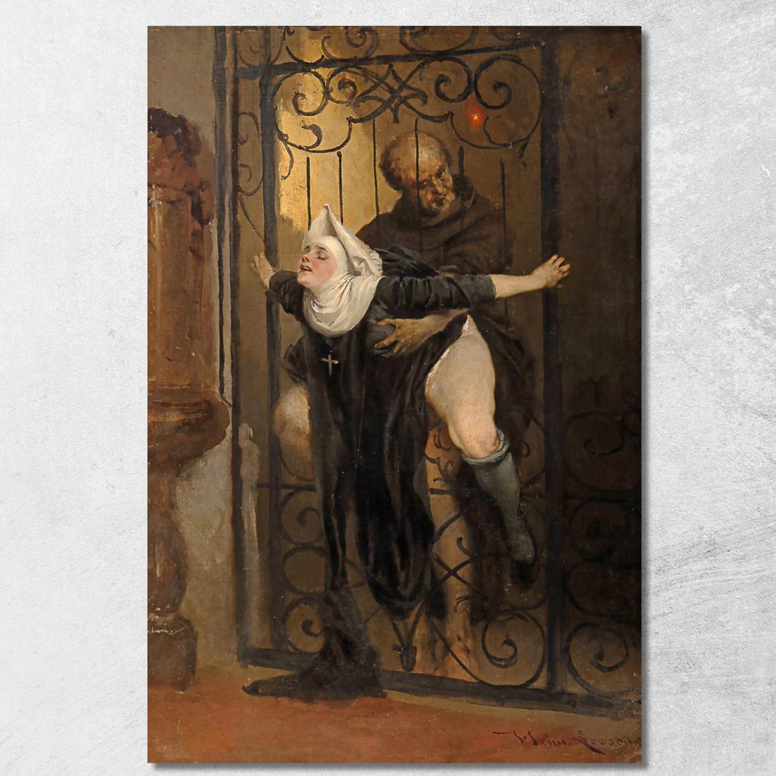 Il Peccato Heinrich Lossow hlw5 quadro stampato su tela Il Peccato Heinrich Lossow hlw5 quadro stampato su tela