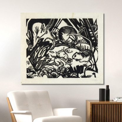 Leggenda Degli Animali Franz Marc fmr3 quadro stampato su tela