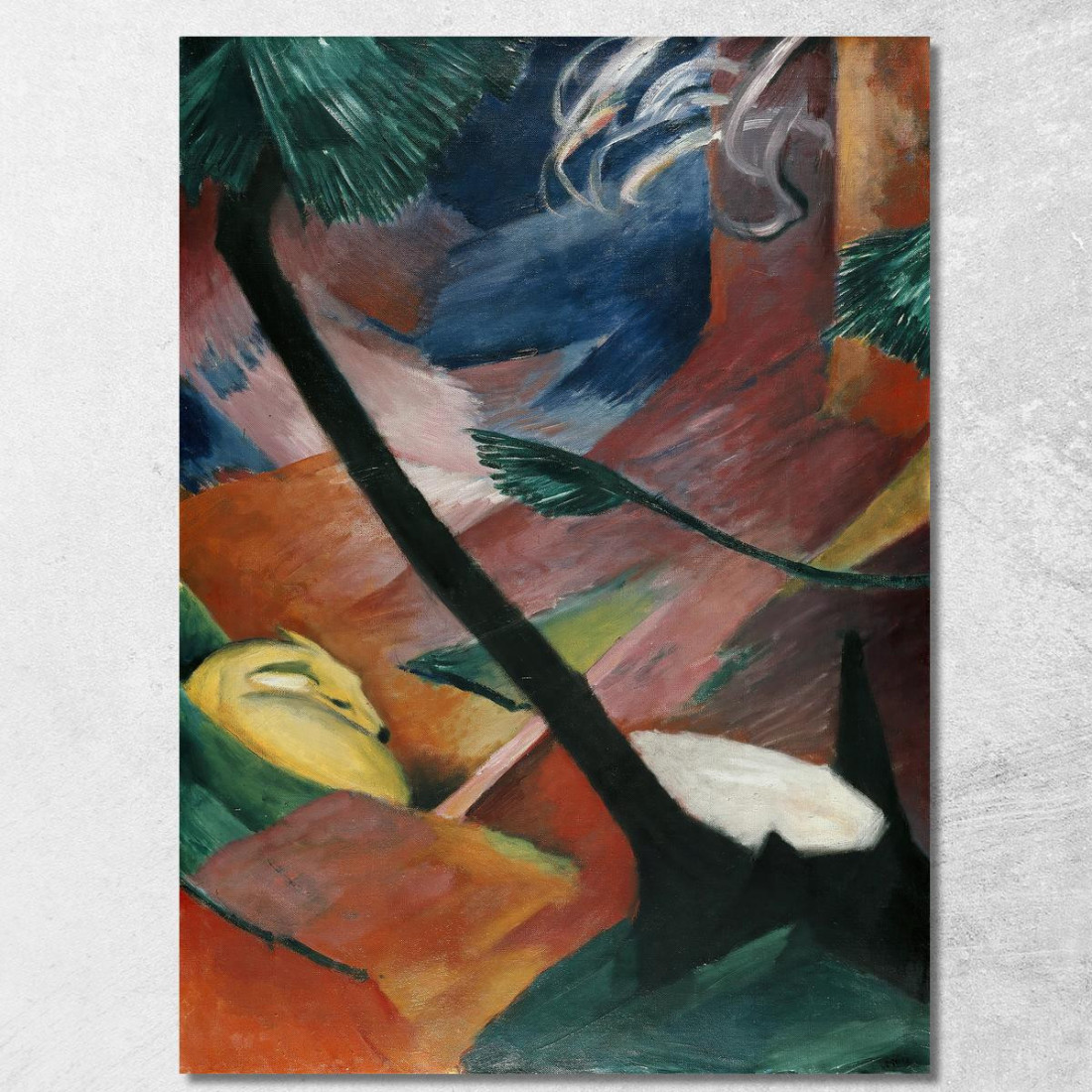 Cervo Nella Foresta Ii Franz Marc fmr10 quadro stampato su tela Cervo Nella Foresta Ii Franz Marc fmr10 quadro stampato su tela